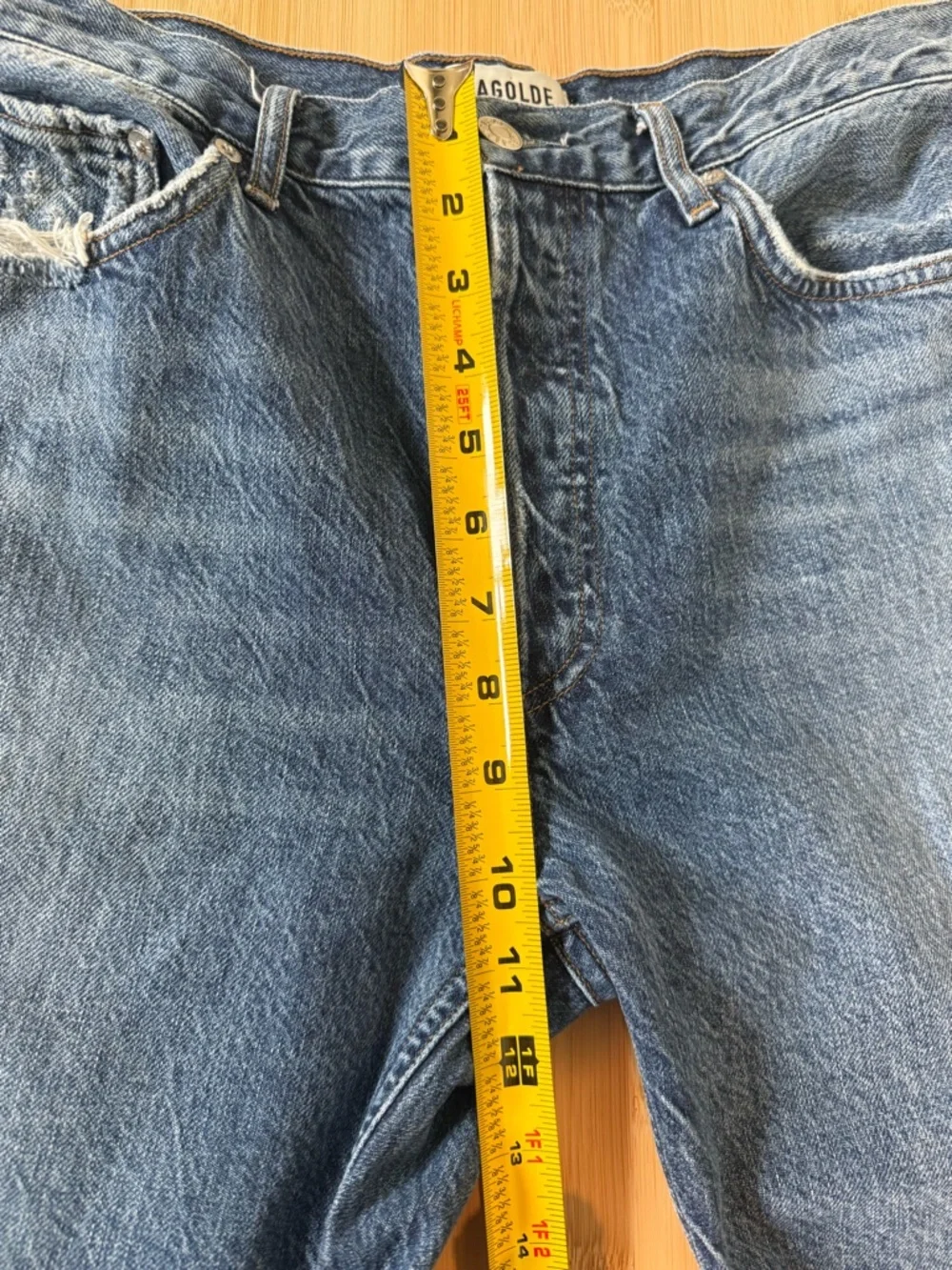 Agolde Women's Straight-Leg Washed Blue Jeans - Picture 4 of 7